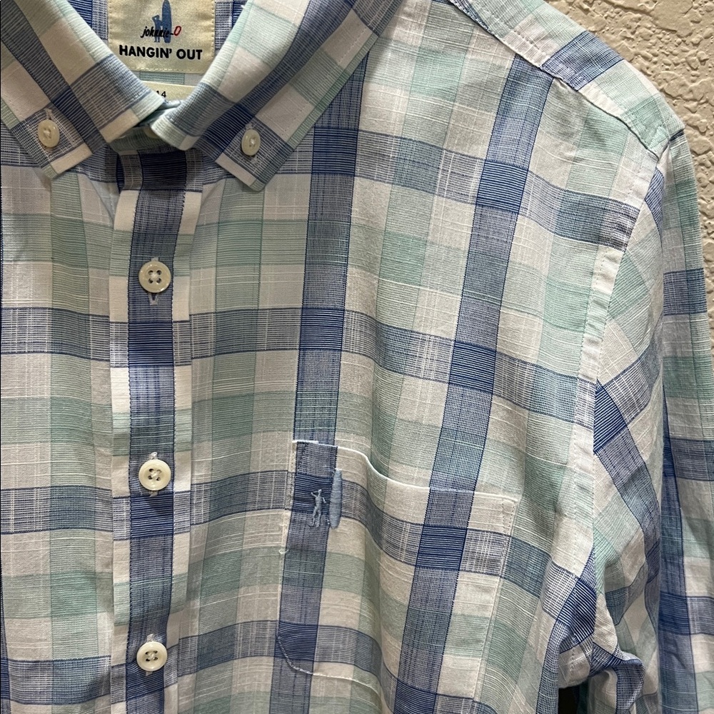 Johnnie-O Hangin’ Out button down size 14 long sleeve - Picture 2 of 5